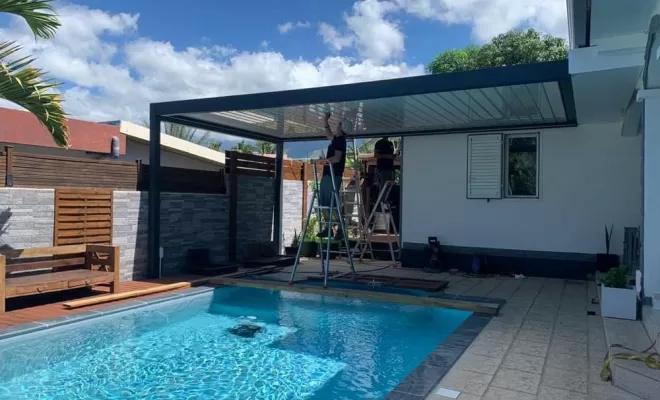 Pergola bioclimatique, Saint-Pierre, Store Réunion